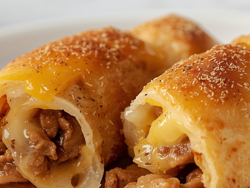 Golden baked cheesy taco sticks on a baking tray
