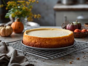 Cheesecake cooling naturally