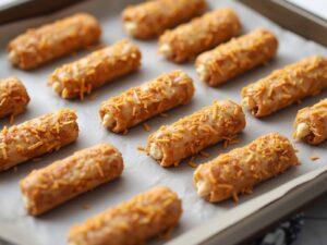 Taco sticks on baking sheet