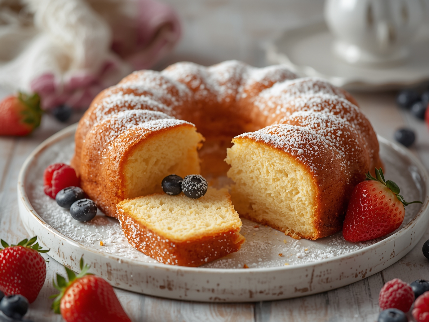 French Butter Cake preparation ingredients and utensils
