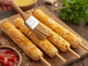 Taco sticks brushed with butter and garlic